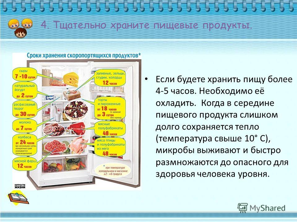 Сколько хранится готовое. Правила хранения пищевых продуктов. Хранение продуктов и готовой пищи.. Условия хранения продуктов. Хранение скоропортящихся продуктов.