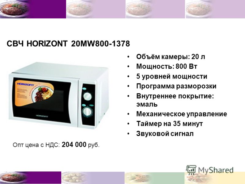 Микроволновка мощность