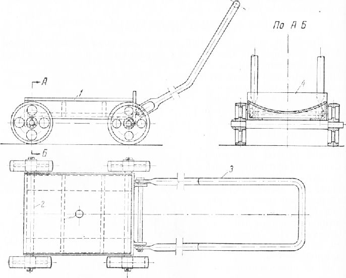 Чертеж садовой тележки на четырех колесах