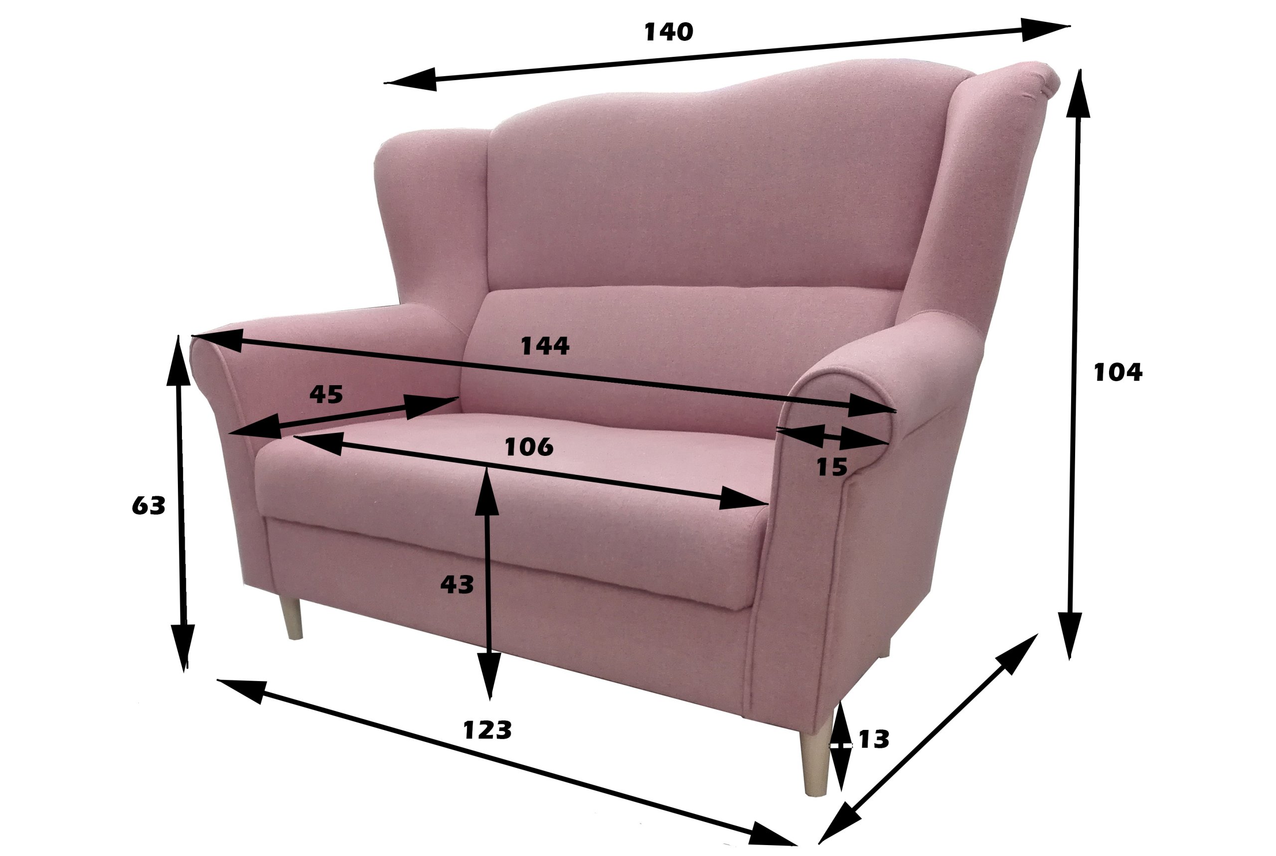 Удобная глубина дивана для сидения