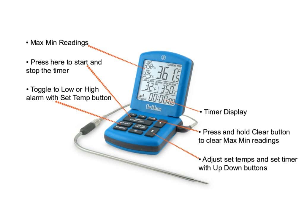 ChefAlarm Oven Thermometer Features