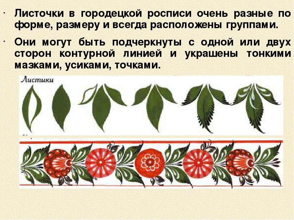 Элементы городецкой росписи. Городец этапы росписи листиков. Растительные элементы Городецкой росписи. Городецкий орнамент в полосе. Растительный орнамент в полосе элементы.