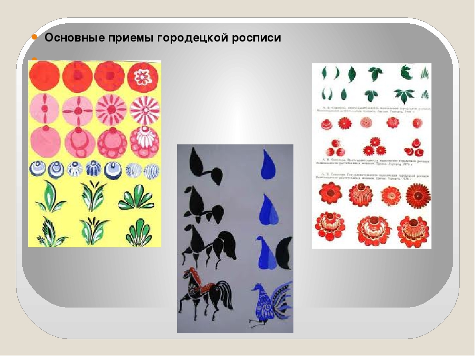 Приемы росписи. Основные приемы Городецкой росписи. Городецкая роспись приемы. Основные приемы элементы Городецкой росписи. Приемы росписи Городец.