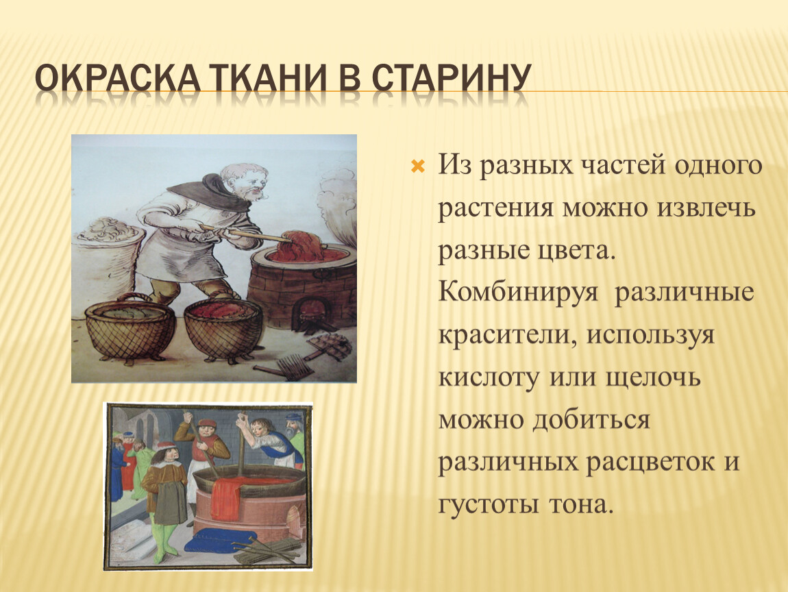 Чем раньше стадия. Окраска тканей в старину. Крашение тканей в древности. Окрашивание тканей в древности. Ткань в старину.