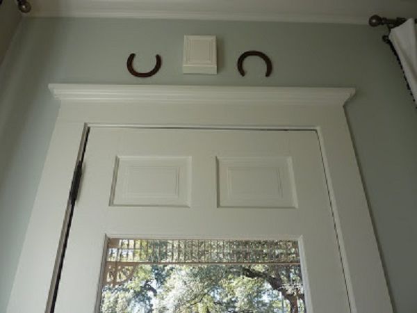 Two horseshoes for good luck in a house