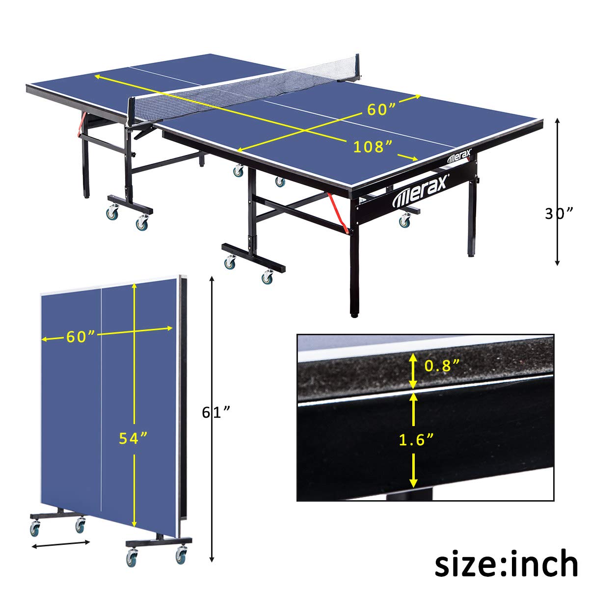 Теннисный стол размеры в сложенном виде
