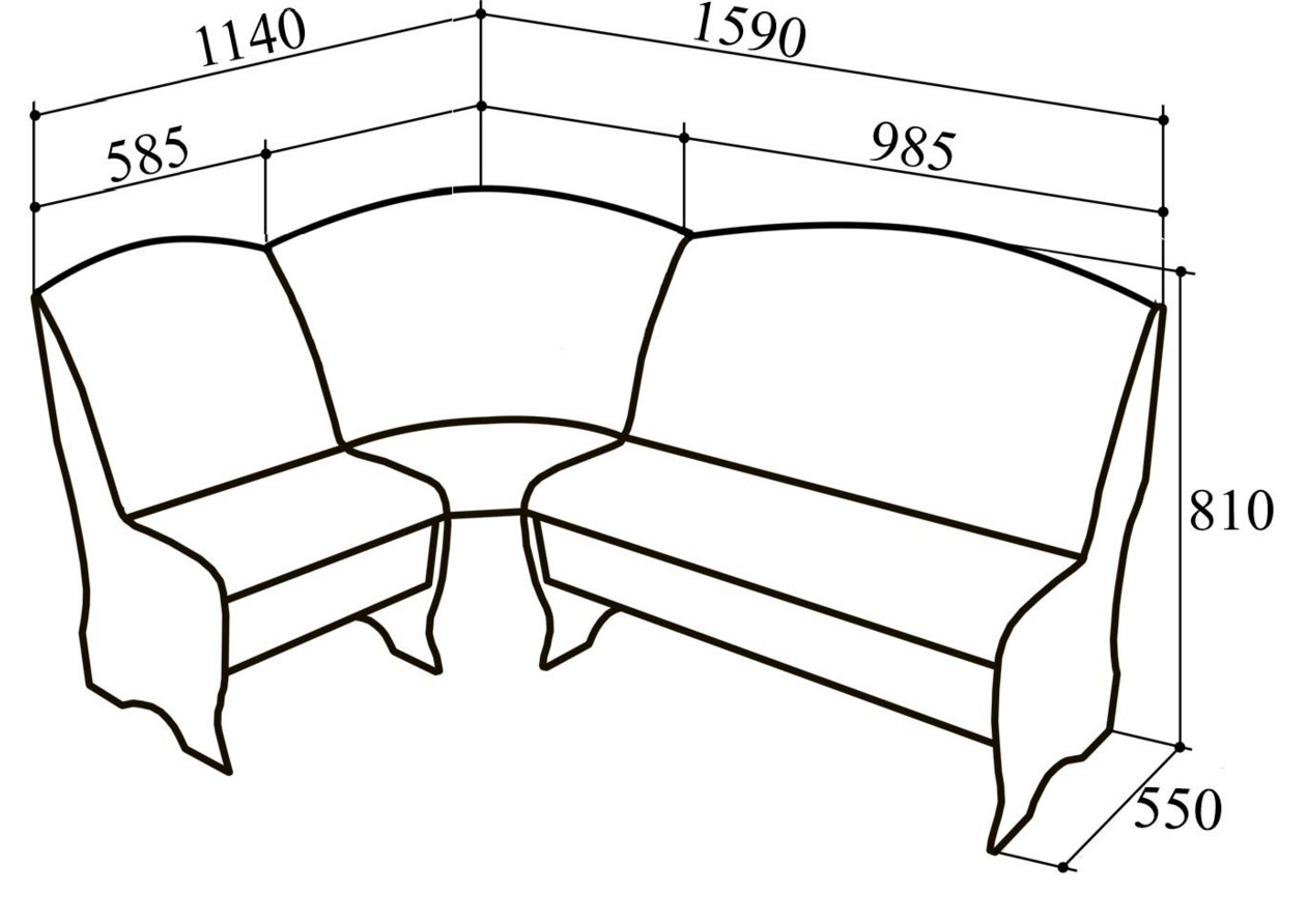 Drawings corner sofa