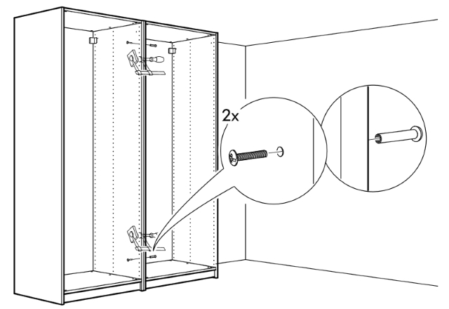 Как крепить шкаф. Схема сборки шкафа ПАКС икеа. Крепление шкафа ПАКС икеа к стене. Крепим шкаф икеа к стене. Шкаф купе икеа сборка инструкция.