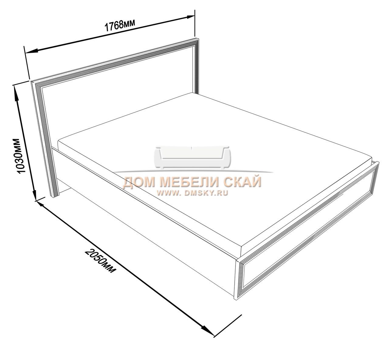 Габариты 2х спальной кровати стандарт