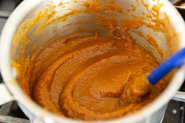 Pumpkin Spread with Spatula to Show Thick Texture